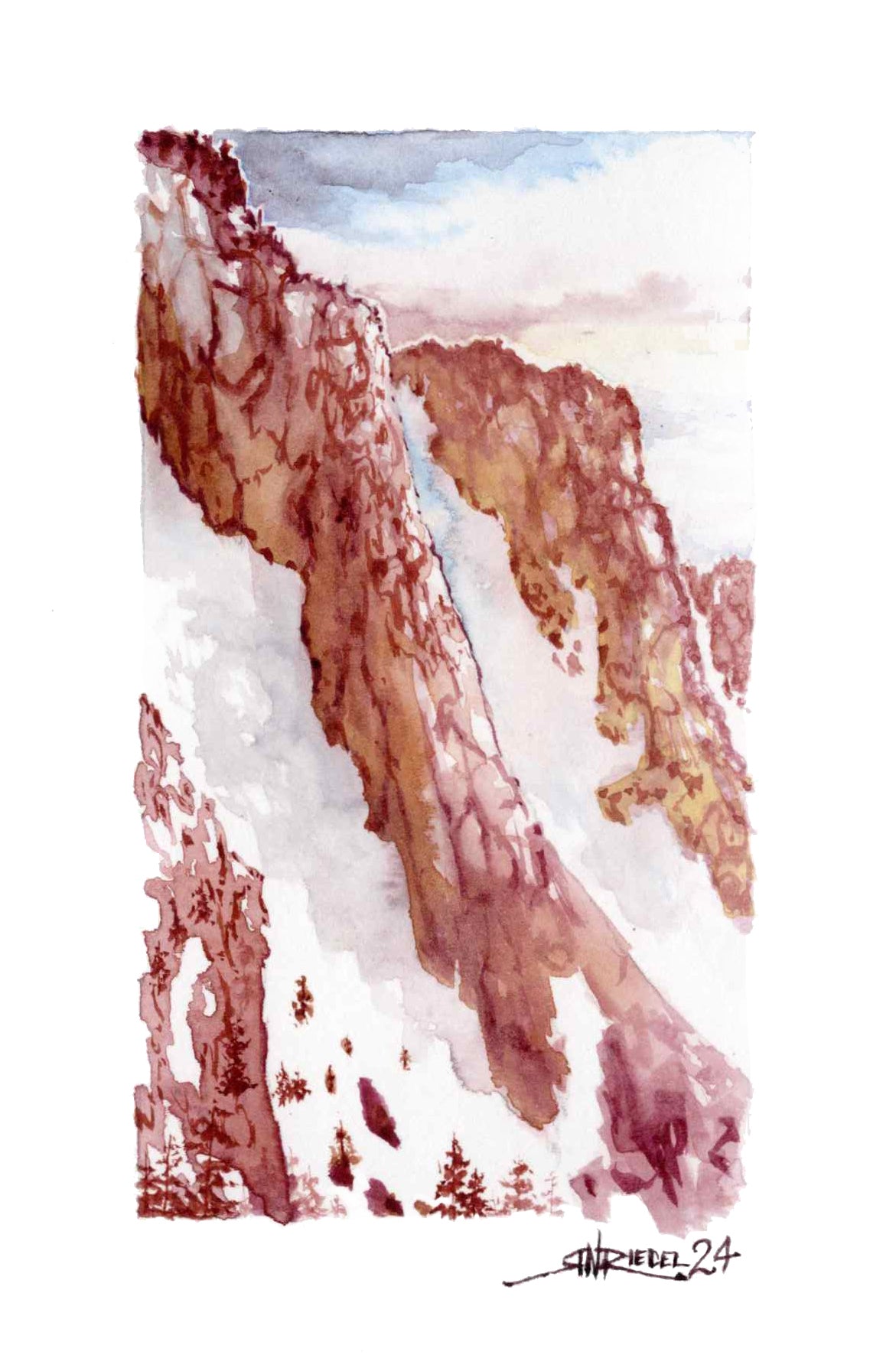 "San Jacinto Sunrise " - 8x10 Watercolor Print | Pacific Crest Trail Inspired Art
