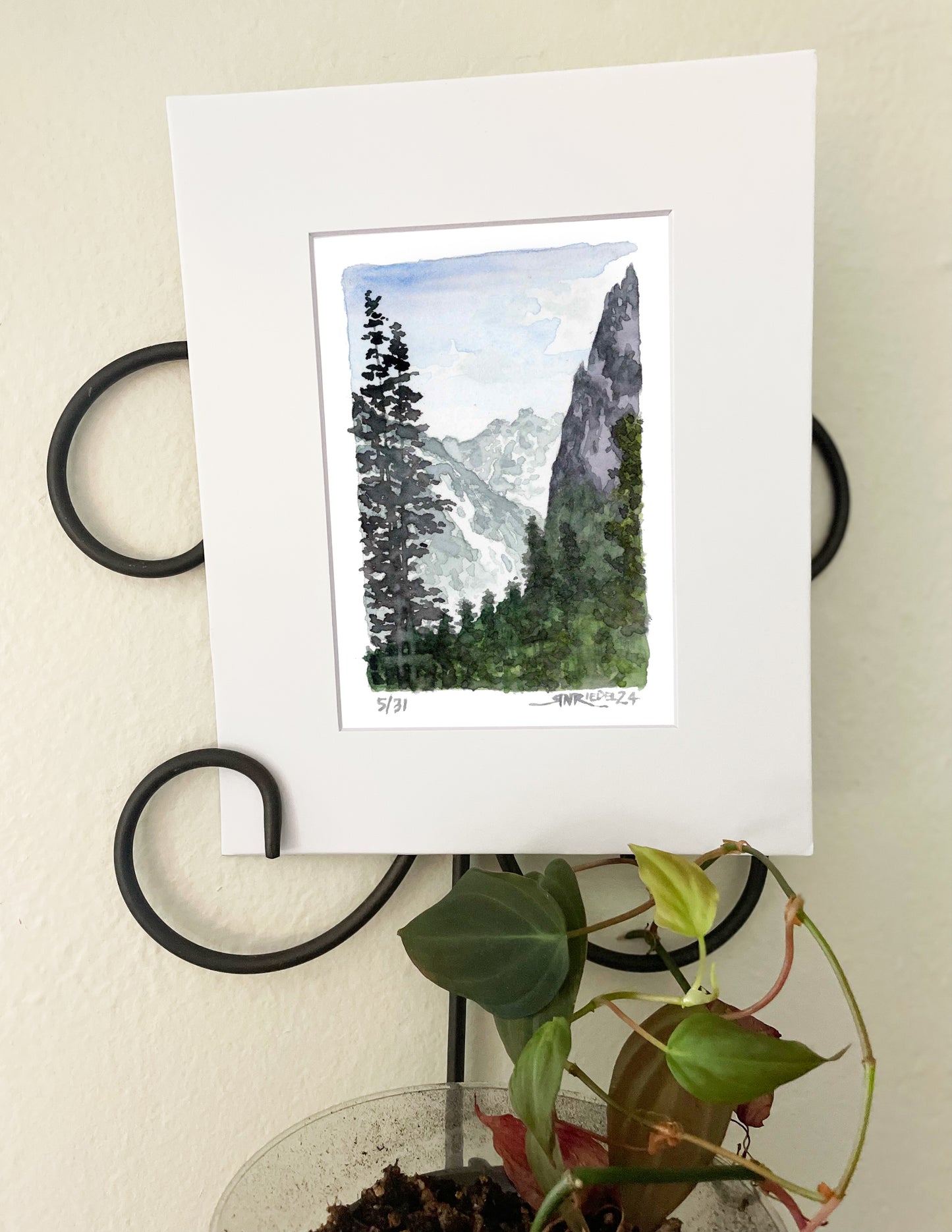 "View from Lone Pine" -Watercolor Print - 8x10