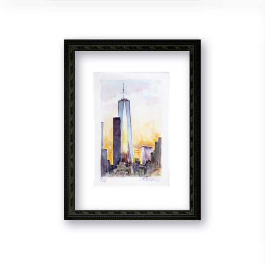 "Sunset from Brooklyn" - Artist's Original Watercolor | Appalachian Trail Thru Hikers Art