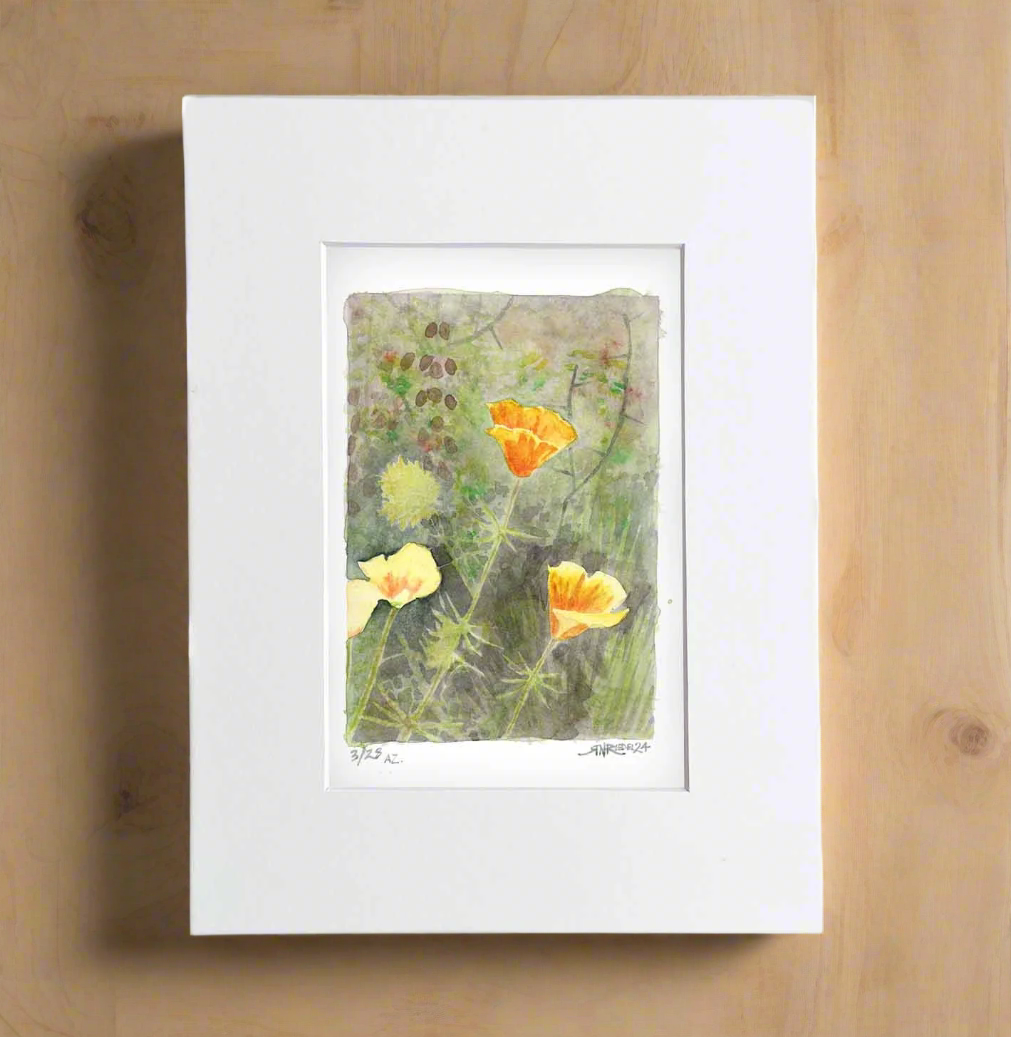 "California Gold" - 8x10 Watercolor Print | Pacific Crest Trail Inspired Art
