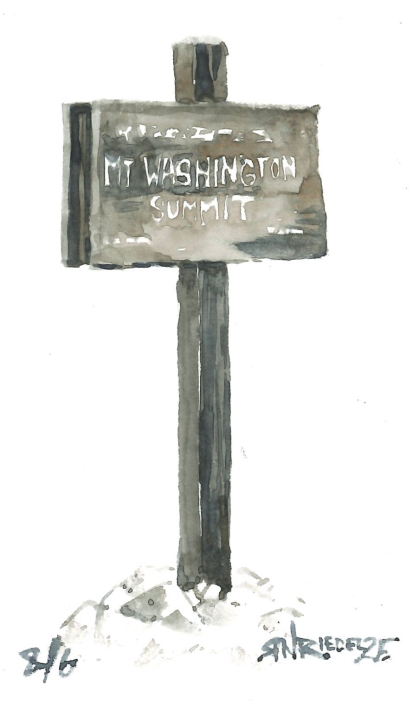“Mt Washington” - 8x10 Watercolor Print | Appalachian Trail Inspired Art