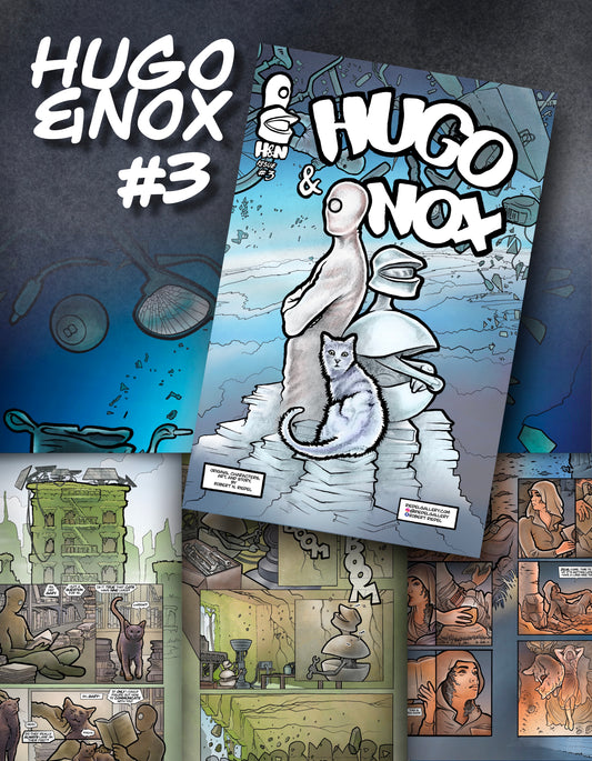 Hugo and Nox Comic Book Issue #3 – Hand-drawn Sci-Fi Adventure by Robert N. Riedel (Standard Size)