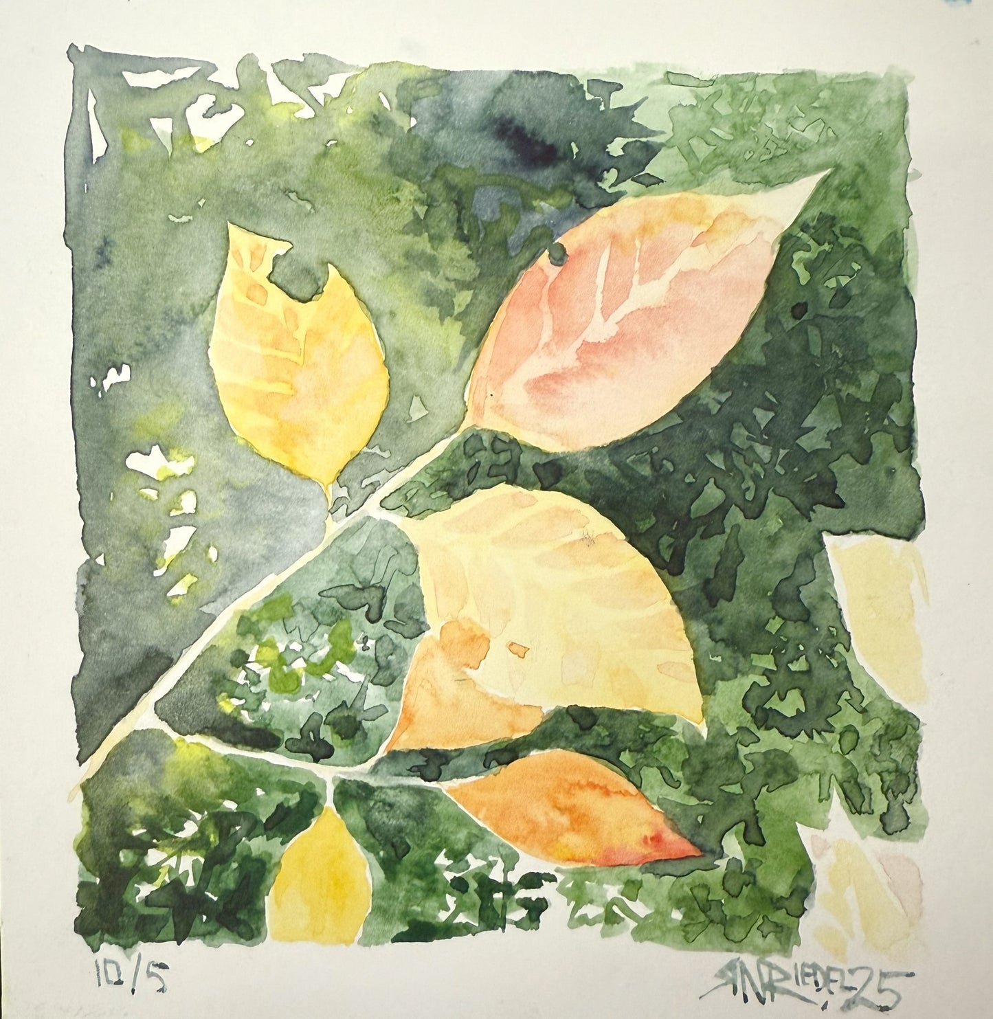 "Leaves of Sunshine" - 12x12 Watercolor Print | Appalachian Trail Inspired Artwork