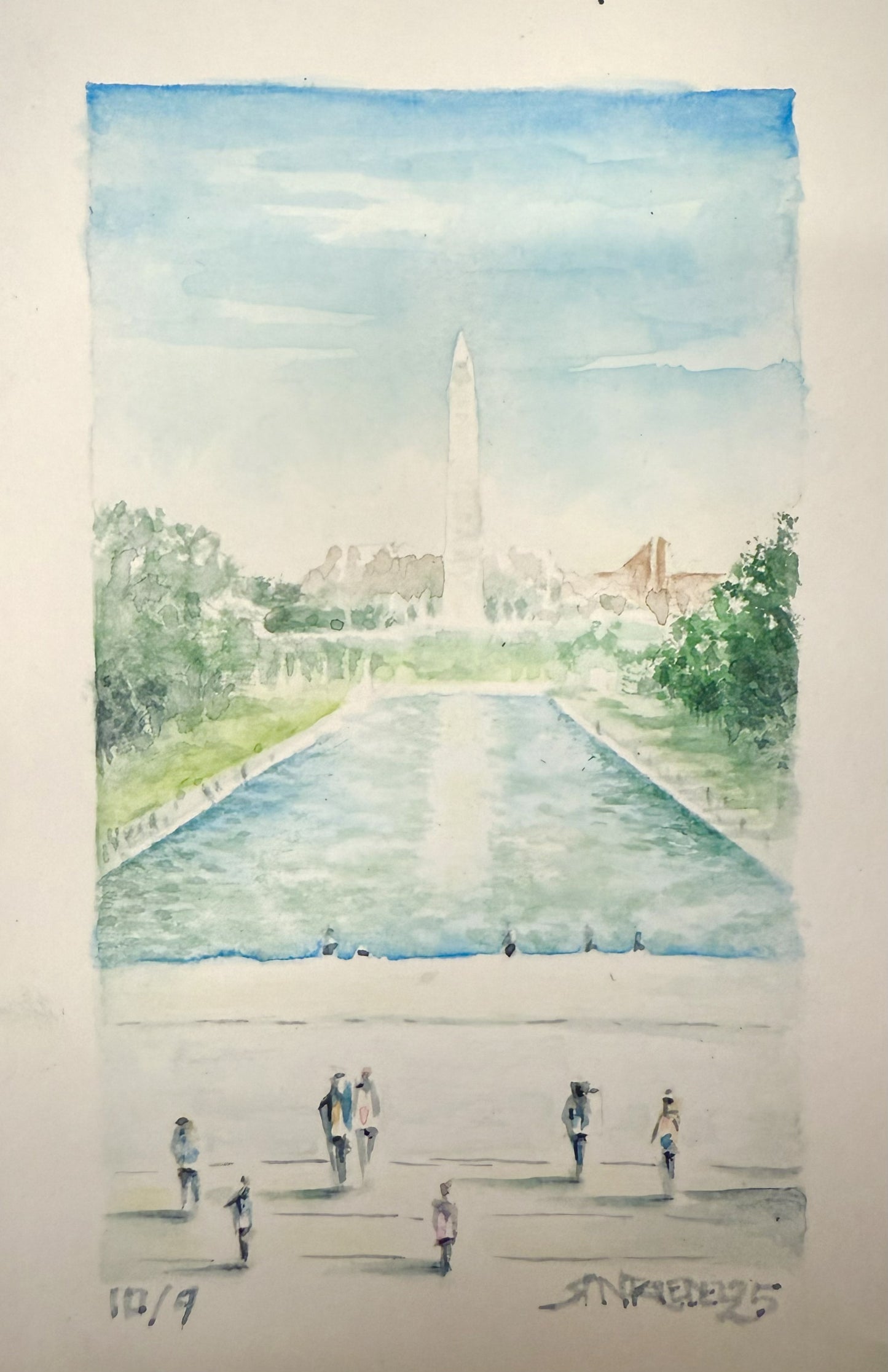 "Washington Monument” - 8x10 Watercolor Print | Appalachian Trail Inspired Art