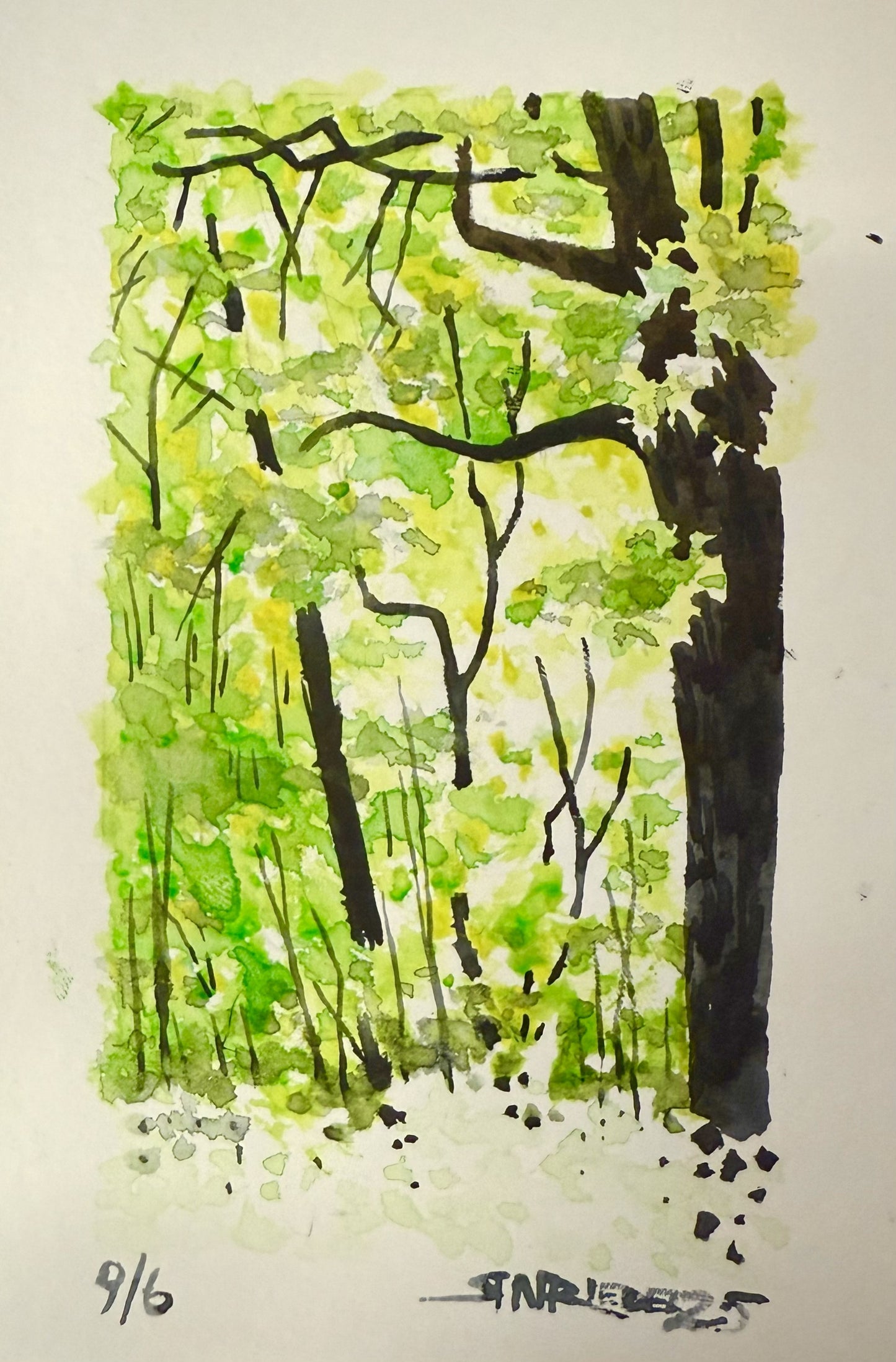 "A Walk in the Green” - 8x10 Watercolor Print | Appalachian Trail Inspired Art
