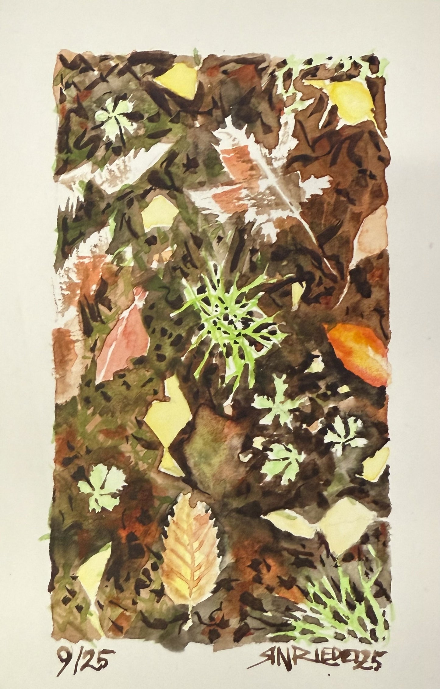 "Fall Floor” - 8x10 Watercolor Print | Appalachian Trail Inspired Art