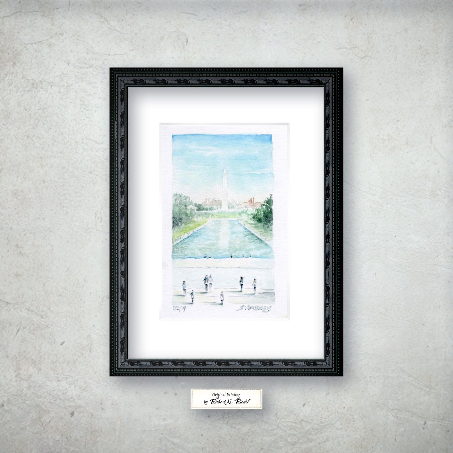 "Washington Monument" - Artist's Original Watercolor | Appalachian Trail Thru Hikers Art