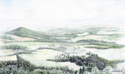 "Pinnacle Overlook (PA)" - Artist's Original Watercolor | Appalachian Trail Thru Hikers Art