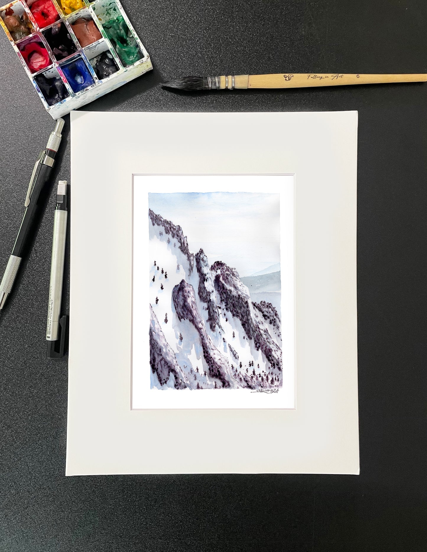 "Return to San Jacinto" - Watercolor Print - 8x10