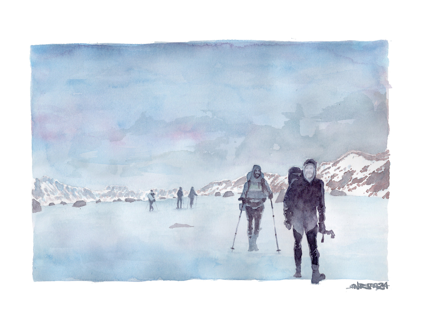 "Approach to Forester" - Artist's Original | Original Watercolor of Pacific Crest Trail Ascent of Forester Pass