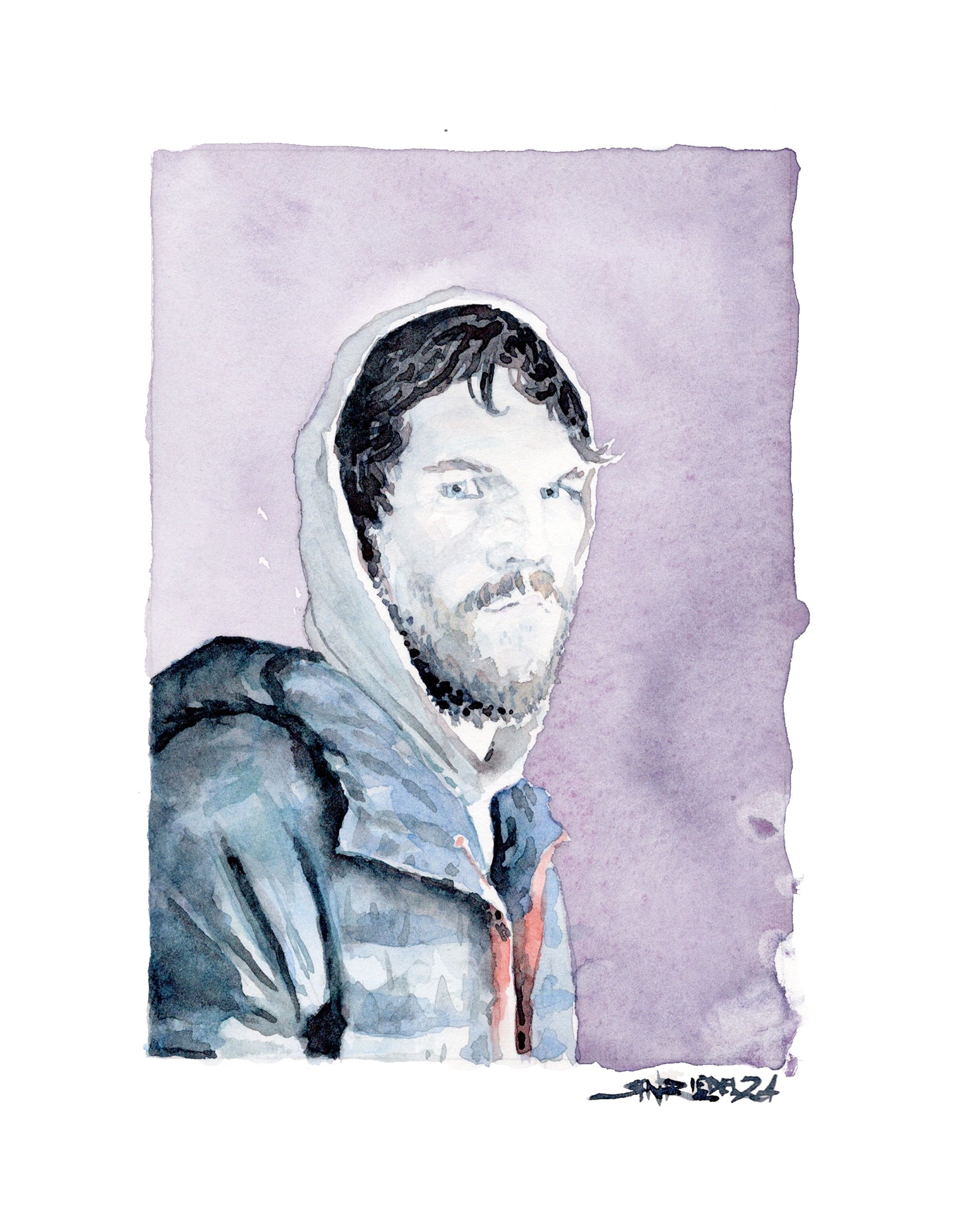 "Birdcall" - Artist's Original | Original PCT Self-Portrait Watercolor"