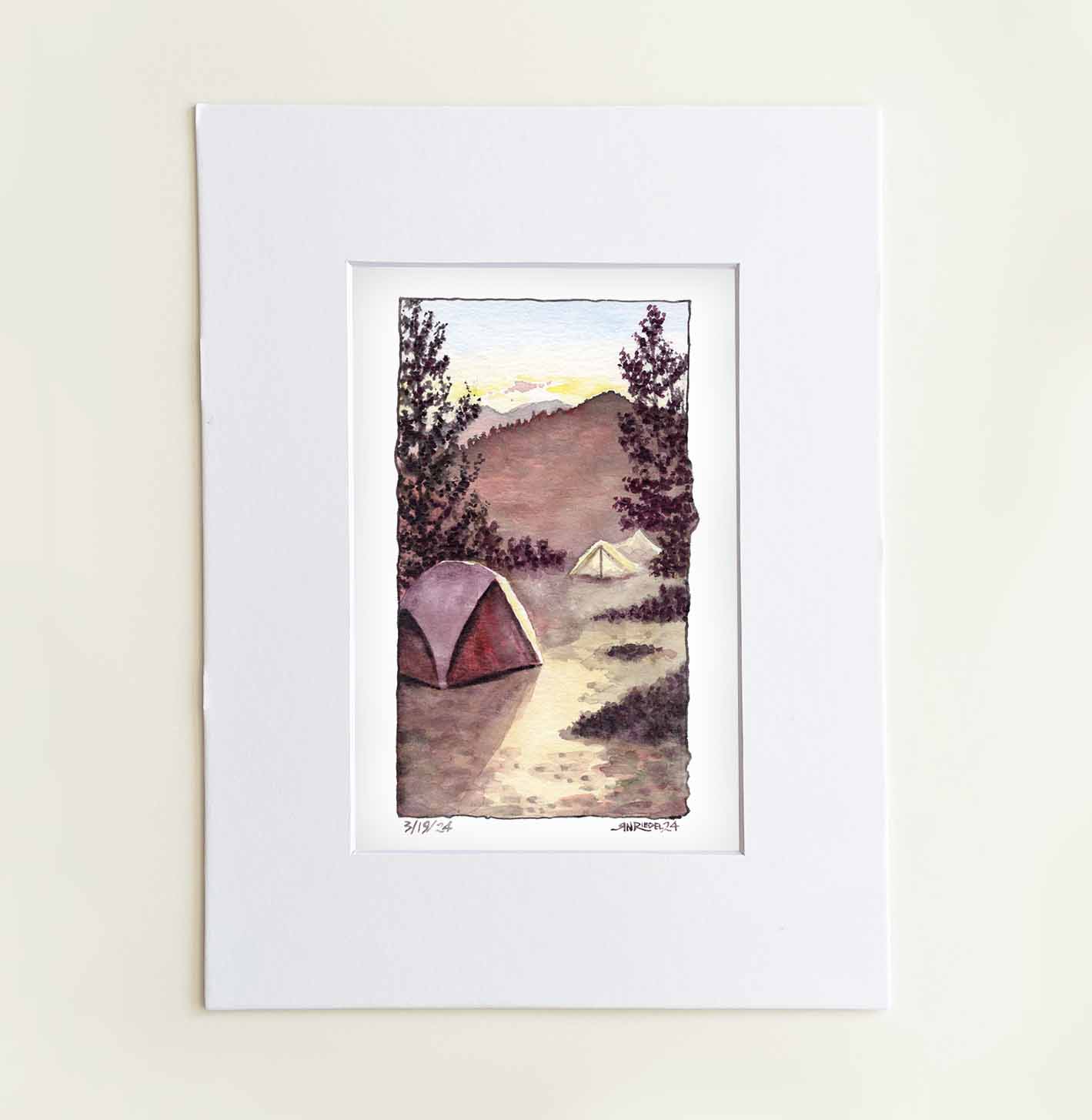 "First Light on the Trail" - 8x10 Watercolor Print | Pacific Crest Trail Inspired Art