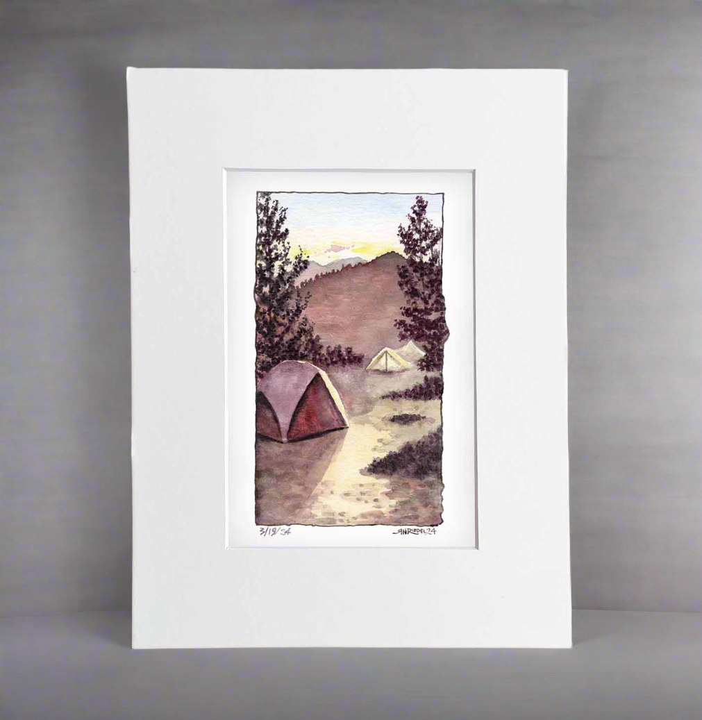 "First Light on the Trail" - 8x10 Watercolor Print | Pacific Crest Trail Inspired Art