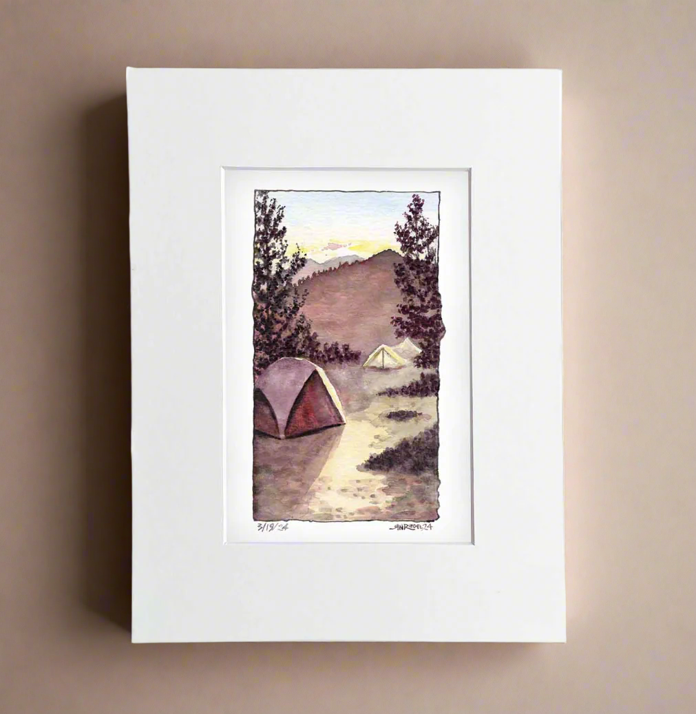 "First Light on the Trail" - 8x10 Watercolor Print | Pacific Crest Trail Inspired Art