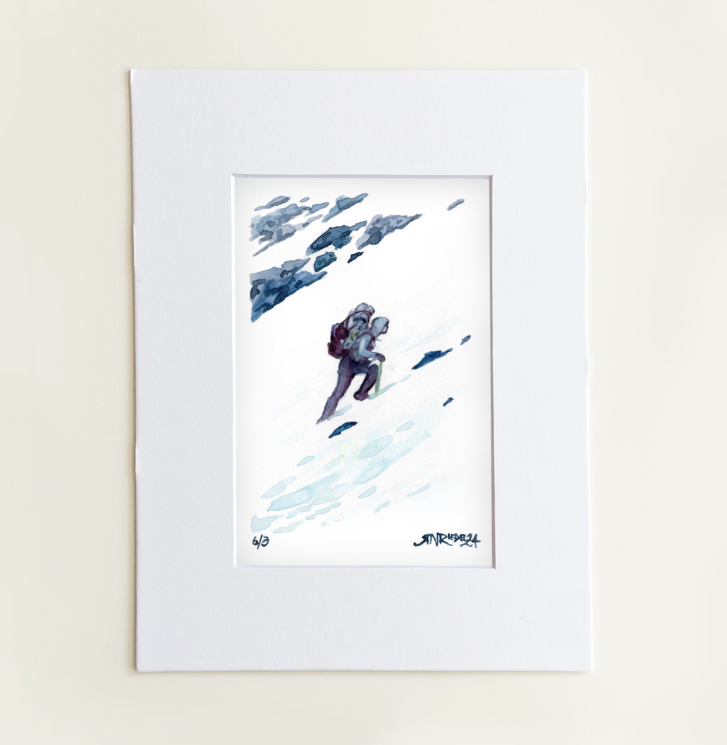 "Roadrunner and Mather" - 8x10 Watercolor Print | Climbing Through the Sierra | Pacific Crest Trail Art