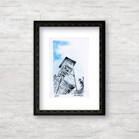 "Watch Tower" - Artist's Original Watercolor | Appalachian Trail Thru Hikers Art