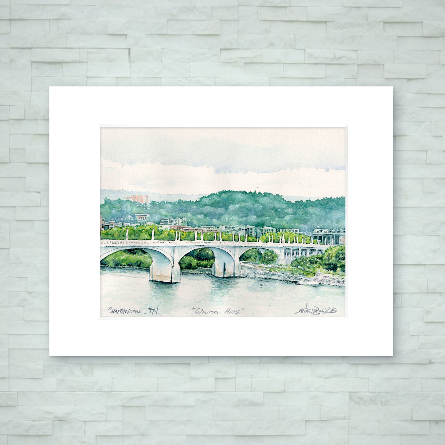 "Welcome Home"-11x14 Watercolor Print | Chattanooga, Tennessee Watercolor Print