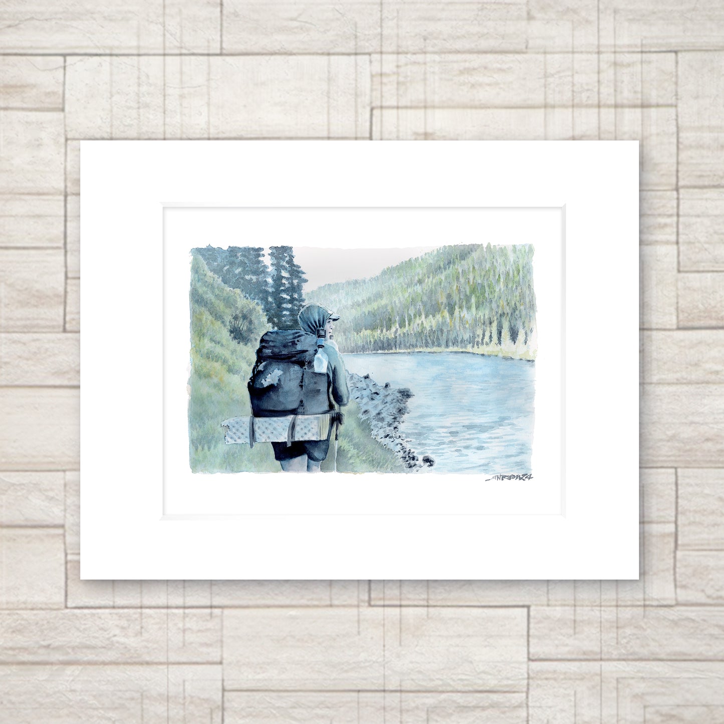 "Almost There" - 11x14 Watercolor Print | Watercolor Print, PCT | Pacific Crest Trail Inspired Art