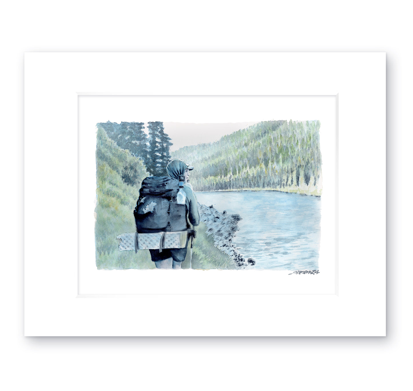 "Almost There" - 11x14 Watercolor Print | Watercolor Print, PCT | Pacific Crest Trail Inspired Art