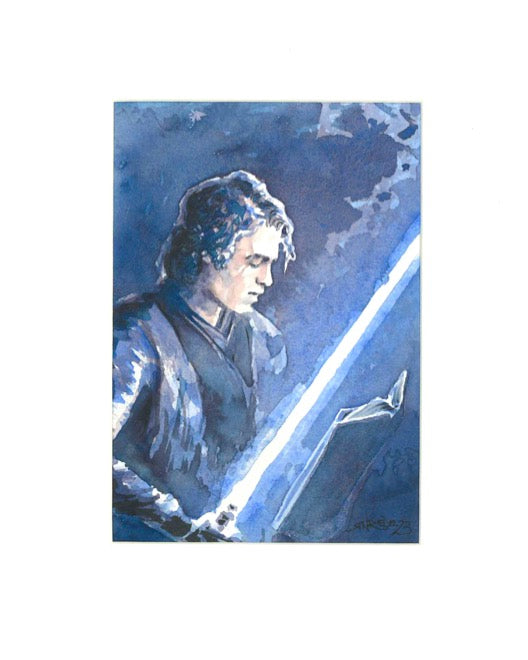 "Anakin" 8x10 Watercolor Print | Hand-Painted Jedi Watercolor Print | Star Wars Tribute Artkin