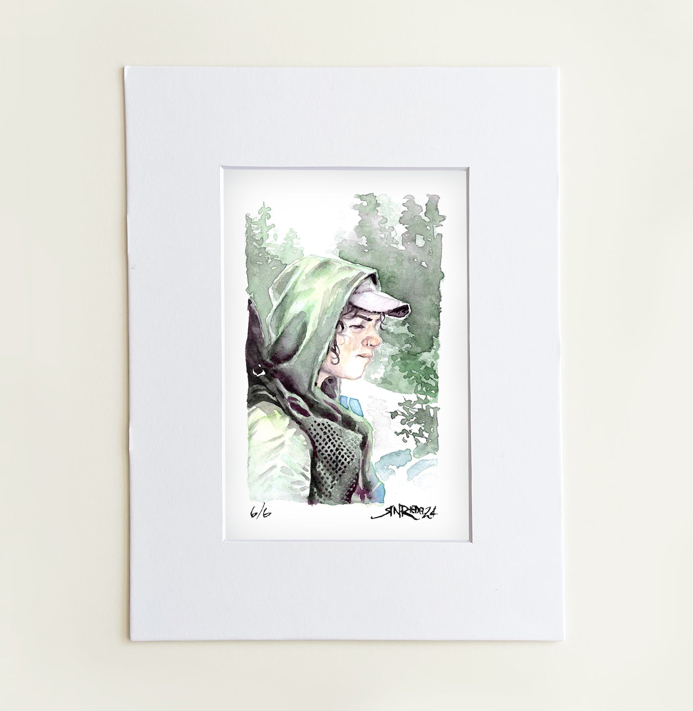 "Bossbae in June" - Watercolor Print - 8x10