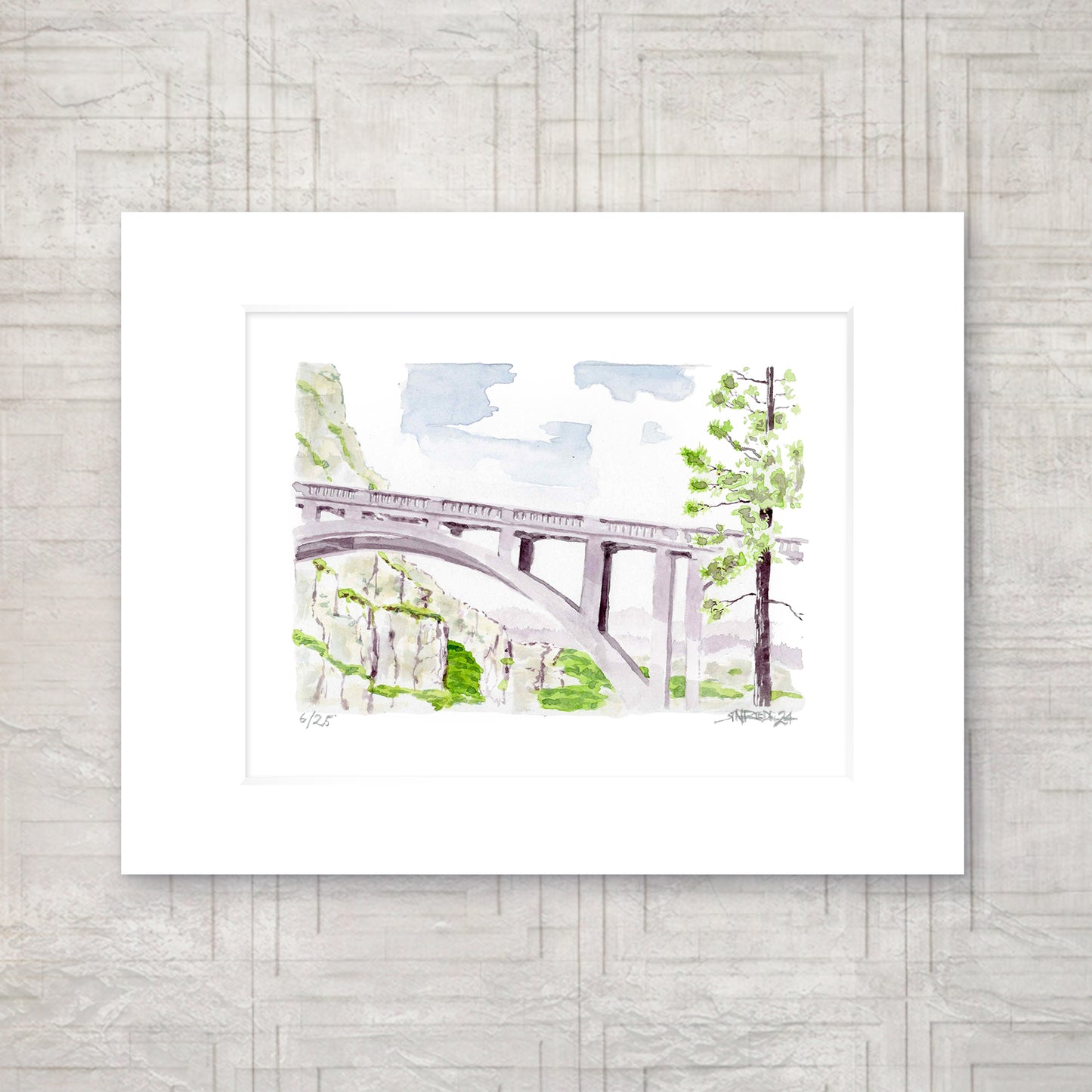 "Rainbow Bridge" - 11x14 Watercolor Print | Donner Summit Watercolor Print | Pacific Crest Trail Inspired Art