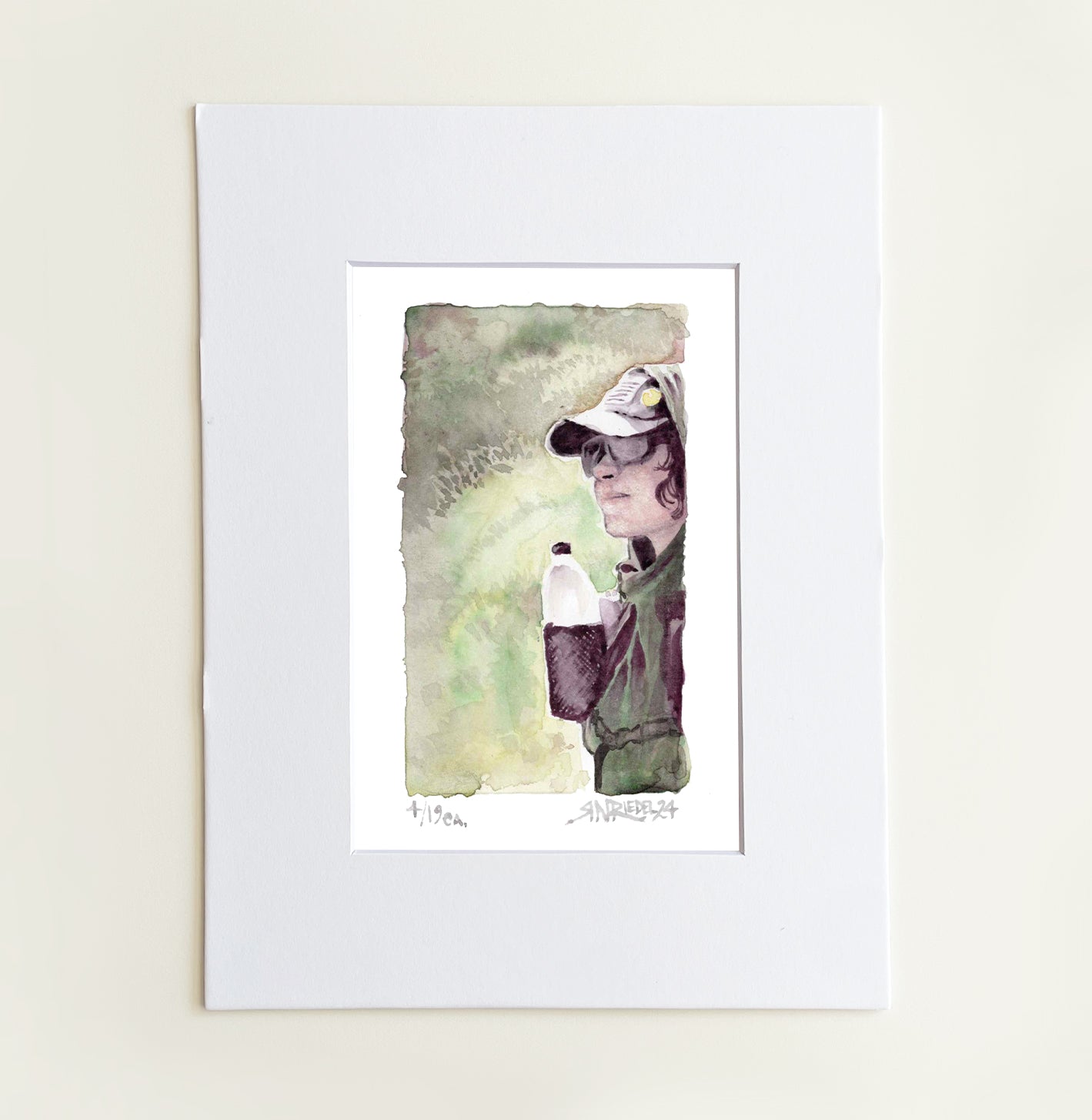 “Trail Boss” - 8x10 Watercolor Print | PCT Portrait | Pacific Crest Trail Inspired Art