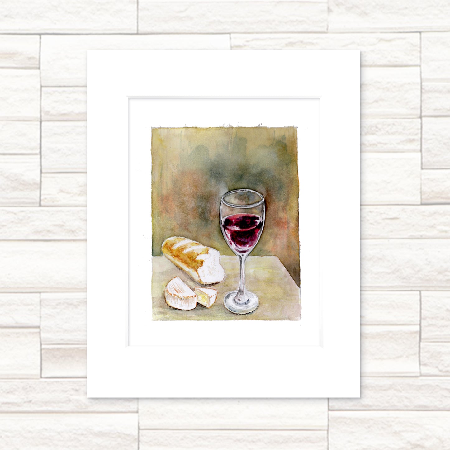 "Petit Déjeuner" - 11x14 Watercolor Print | In the French Countryside | France inspired Art