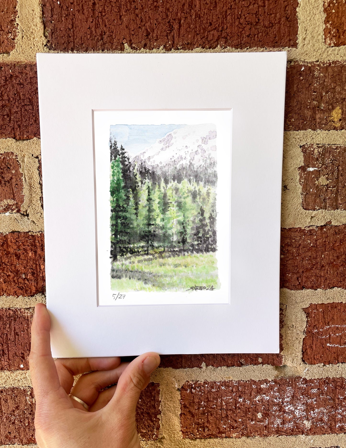 "High Sierra" - Watercolor Print - 8x10