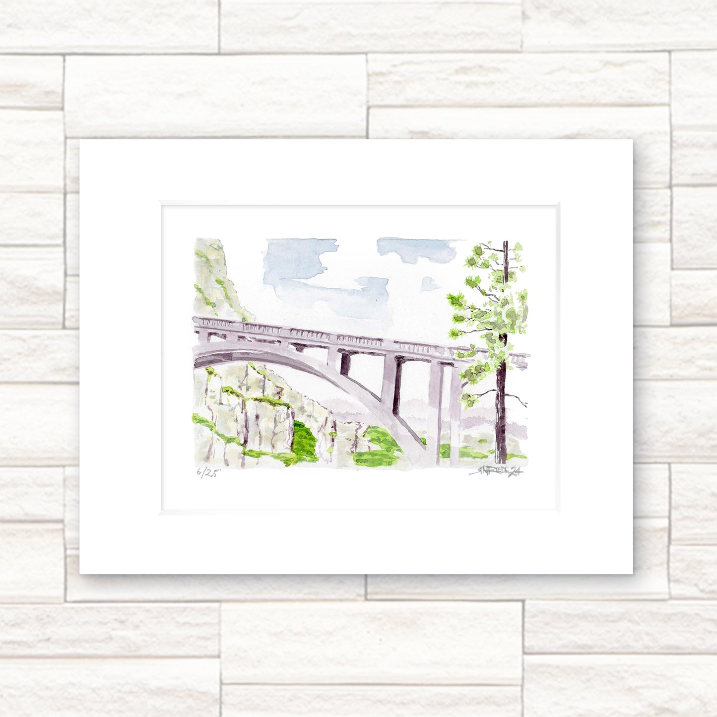 "Rainbow Bridge" - 11x14 Watercolor Print | Donner Summit Watercolor Print | Pacific Crest Trail Inspired Art