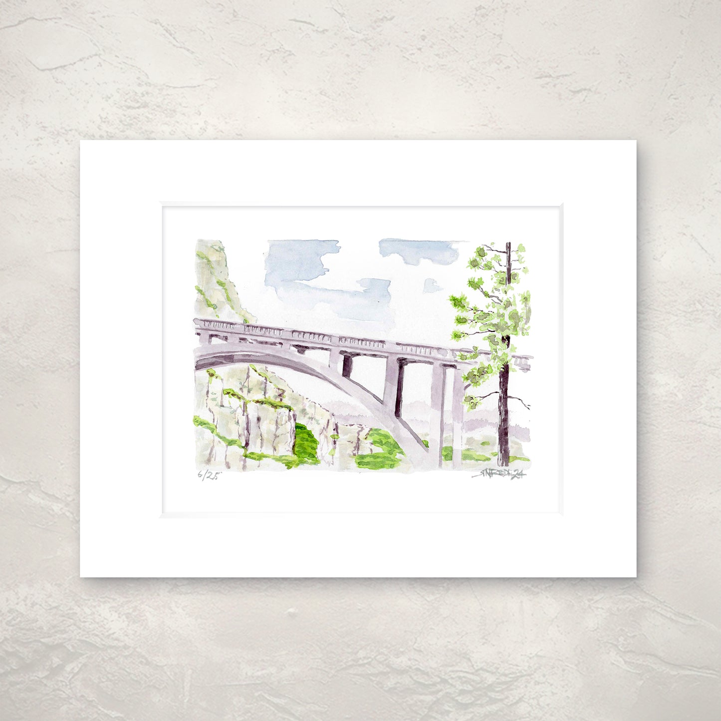 "Rainbow Bridge" - 11x14 Watercolor Print | Donner Summit Watercolor Print | Pacific Crest Trail Inspired Art