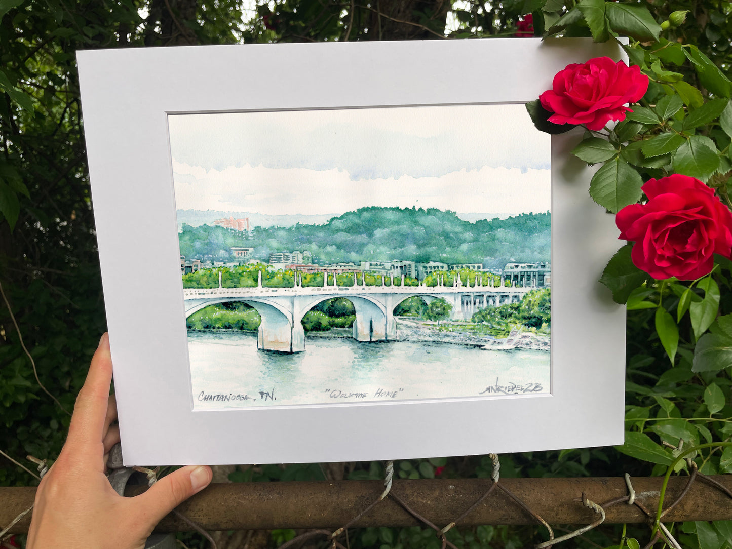 "Welcome Home"-11x14 Watercolor Print | Chattanooga, Tennessee Watercolor Print