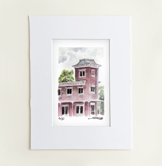 "Trail Town" - 8x10 Watercolor Print | Chester Landmark – Watercolor Tribute to a Trail Town