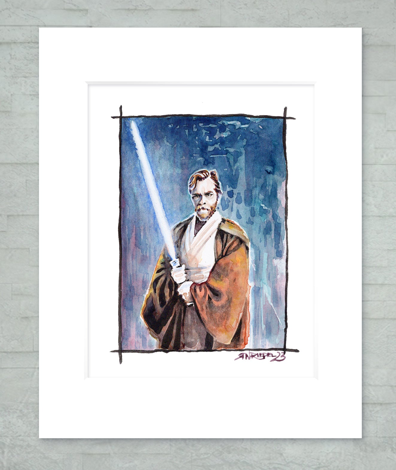 " Obi-Wan Kenobi" 8x10 Watercolor Print | Jedi Master Watercolor Art Print | Star Wars Fan Art