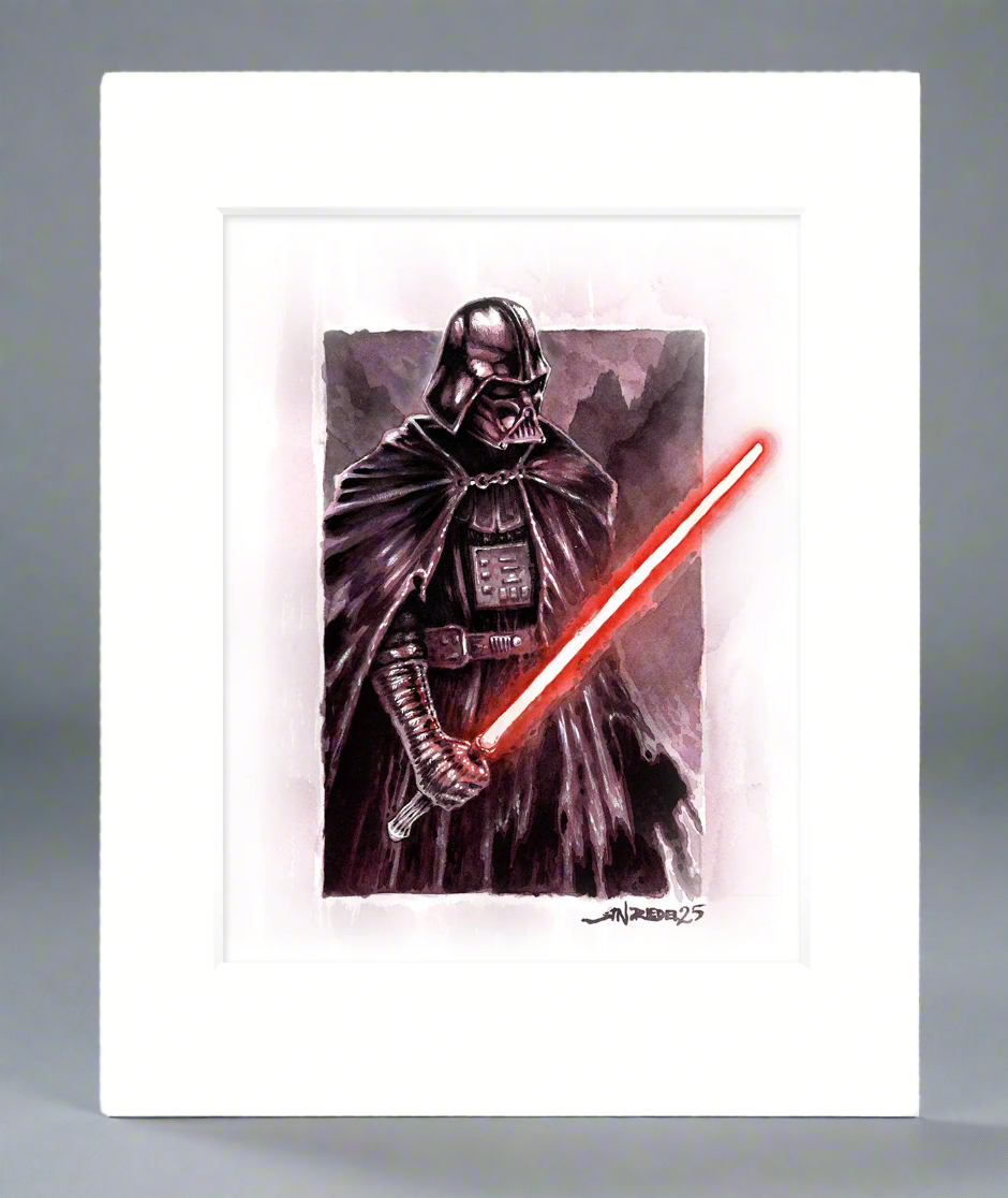"Darth" 8x10 Watercolor Print | Darth Vader watercolor print | Star Wars Tribute Art | Hand Painted Star Wars wall art