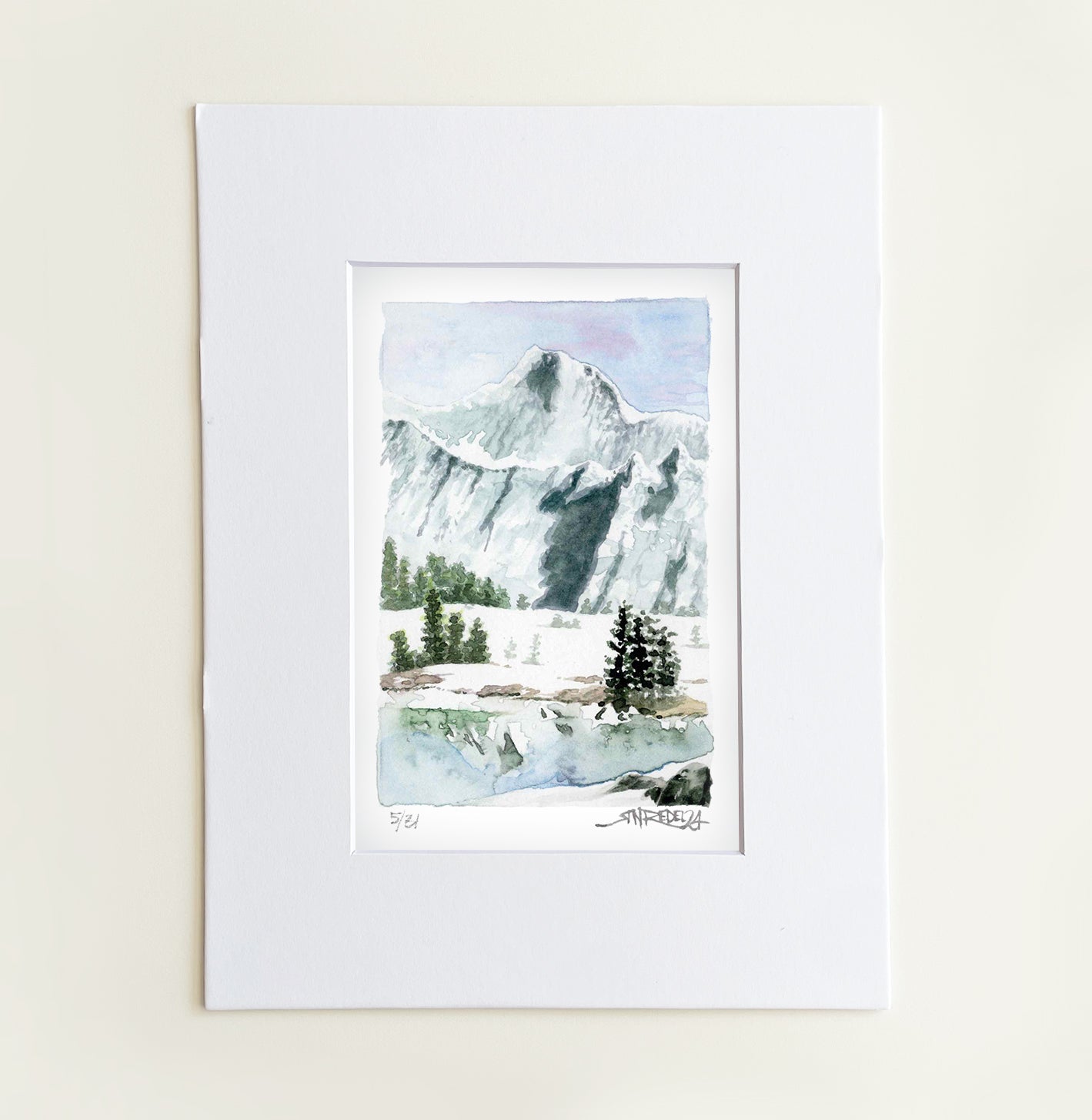 "Kearsarge Pass" - 8x10 Watercolor Print |Sierra Nevada Watercolor Landscape | Pacific Crest Trail Art