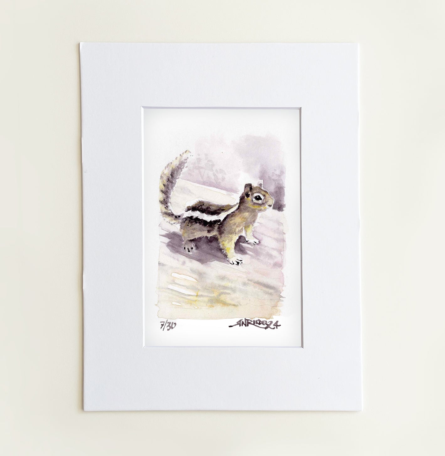 "Little Buster" - Watercolor Print - 8x10