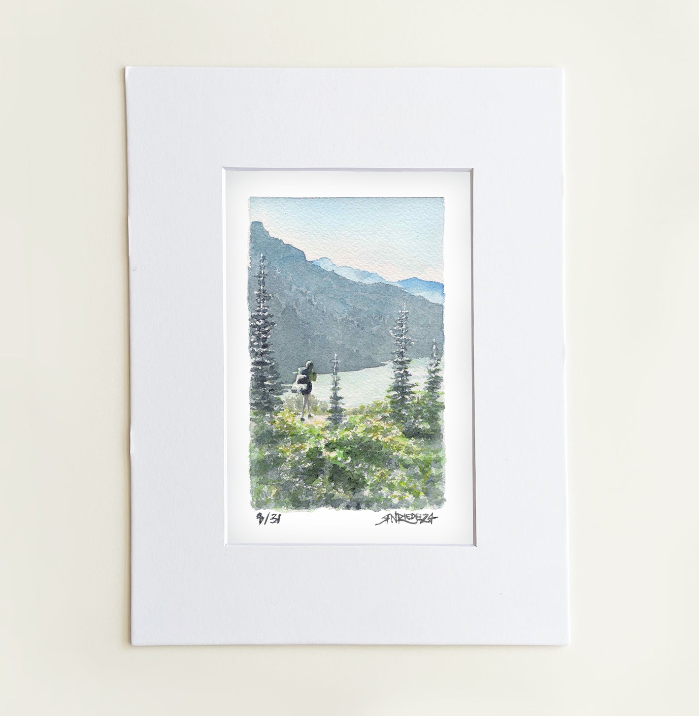"Lyman Lake" - Watercolor Print - 8x10