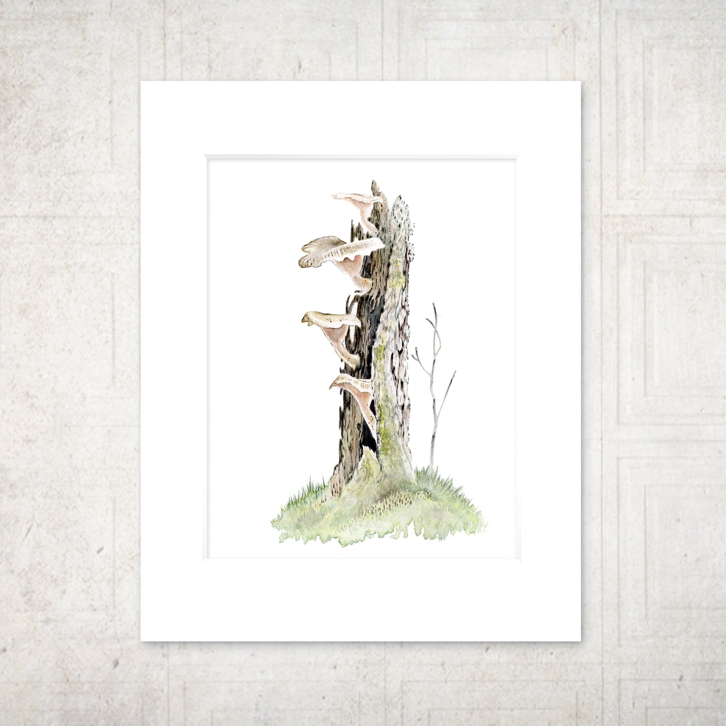 “Mushroom Stump” (Watercolor Study) - 11x14 Watercolor Print | Appalachian Trail Inspired Artwork