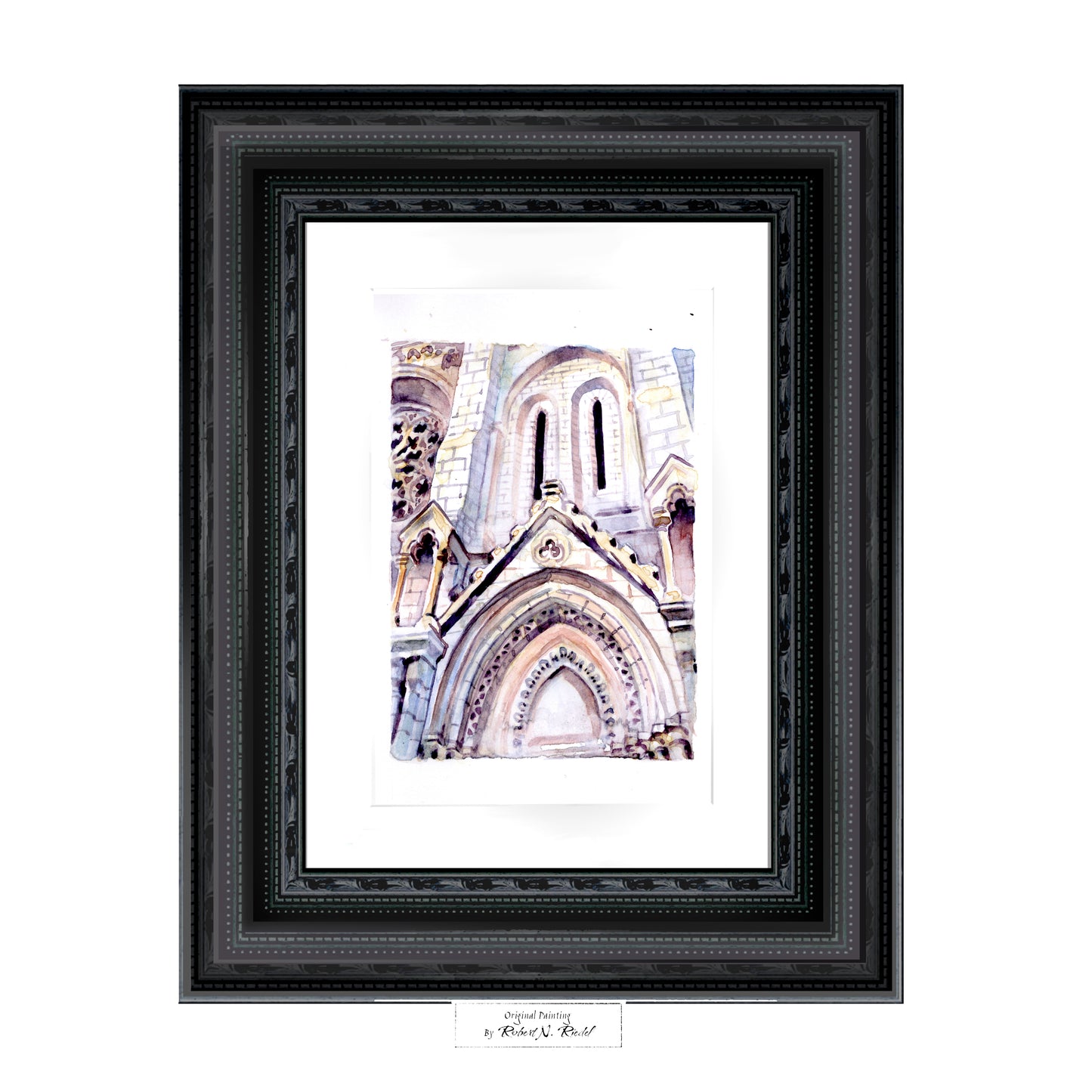 "Notre-Dame in Nice" - Artist's Original | Original Watercolor Cathedral Painting