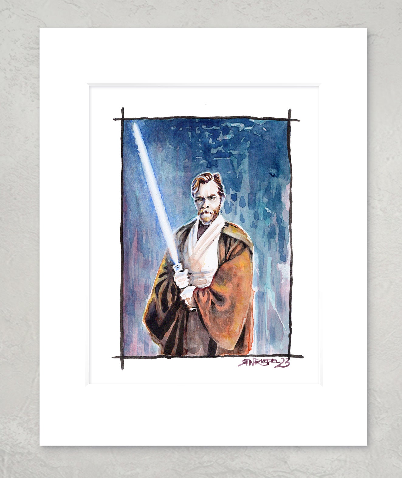 " Obi-Wan Kenobi" 8x10 Watercolor Print | Jedi Master Watercolor Art Print | Star Wars Fan Art