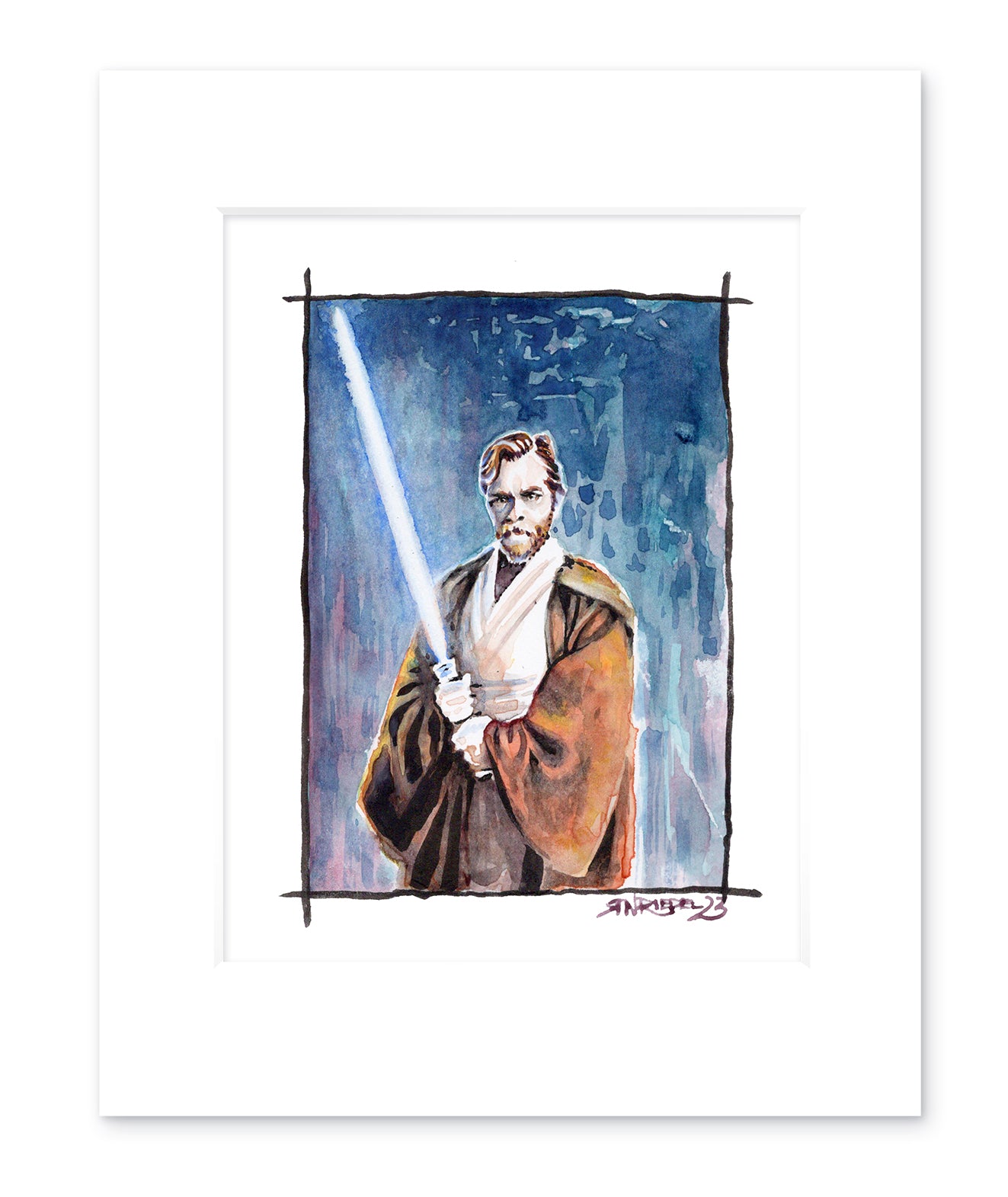 " Obi-Wan Kenobi" 8x10 Watercolor Print | Jedi Master Watercolor Art Print | Star Wars Fan Art
