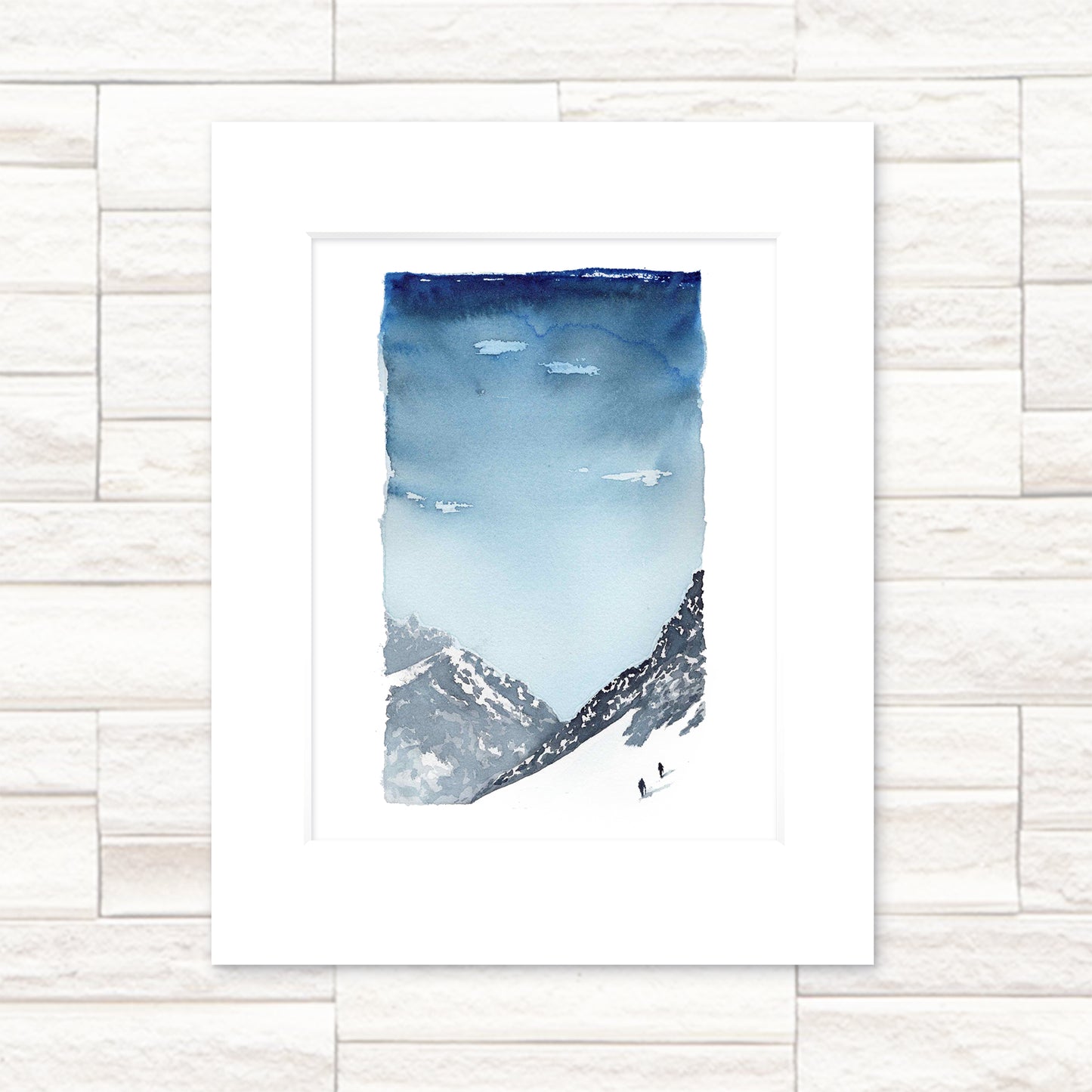 "Forester Descent" - 11x14 Watercolor Print | Snowy Ridge Watercolor Print, High Sierra PCT | Pacific Crest Trail Inspired Art