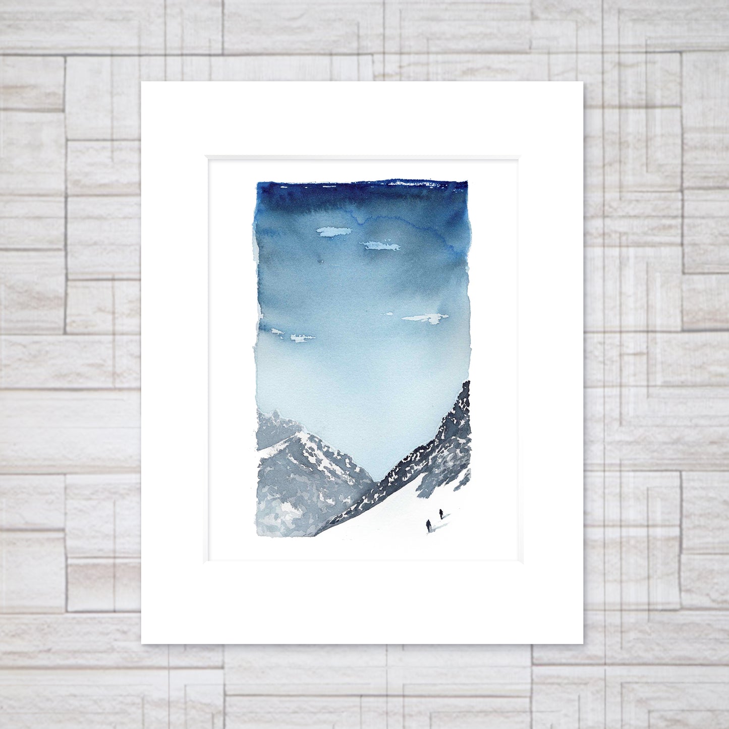 "Forester Descent" - 11x14 Watercolor Print | Snowy Ridge Watercolor Print, High Sierra PCT | Pacific Crest Trail Inspired Art