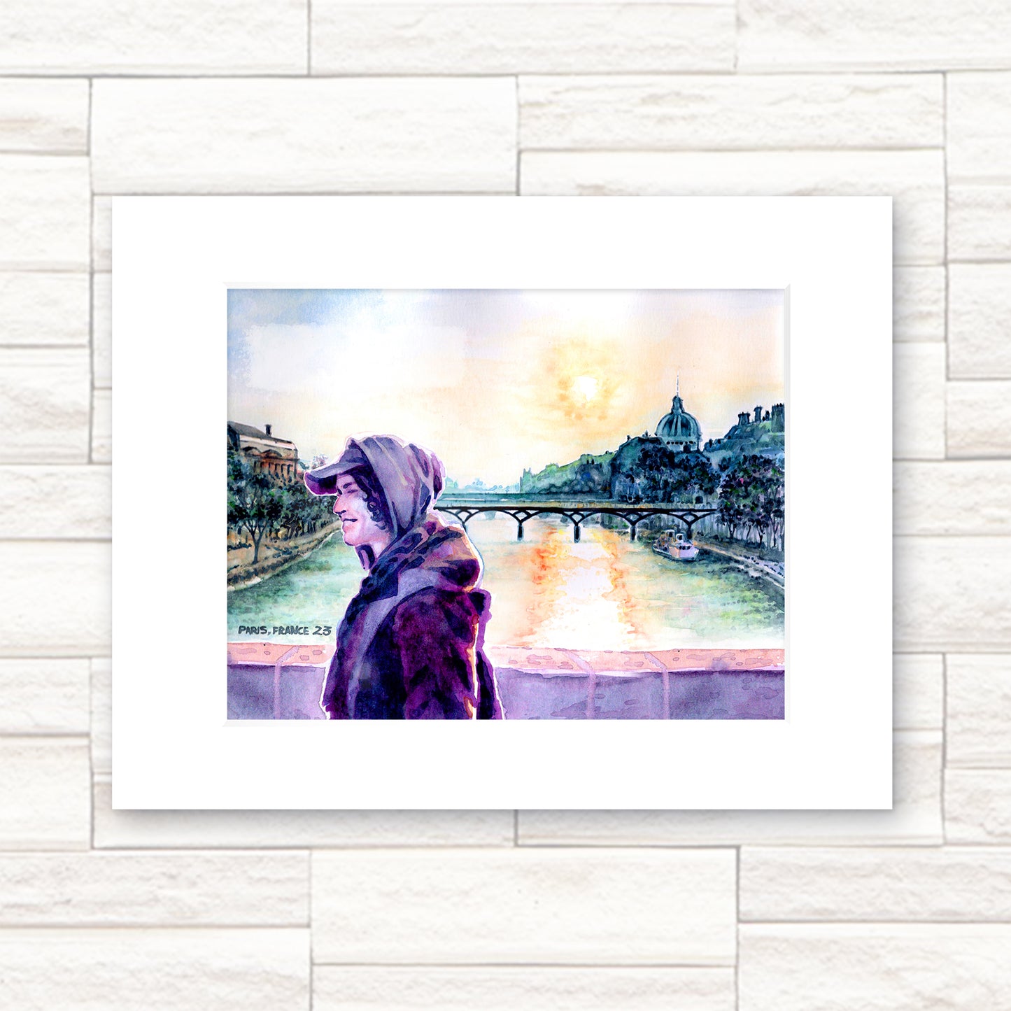 "Paris" - 11x14 Watercolor Print | Paris, France | France inspired Art