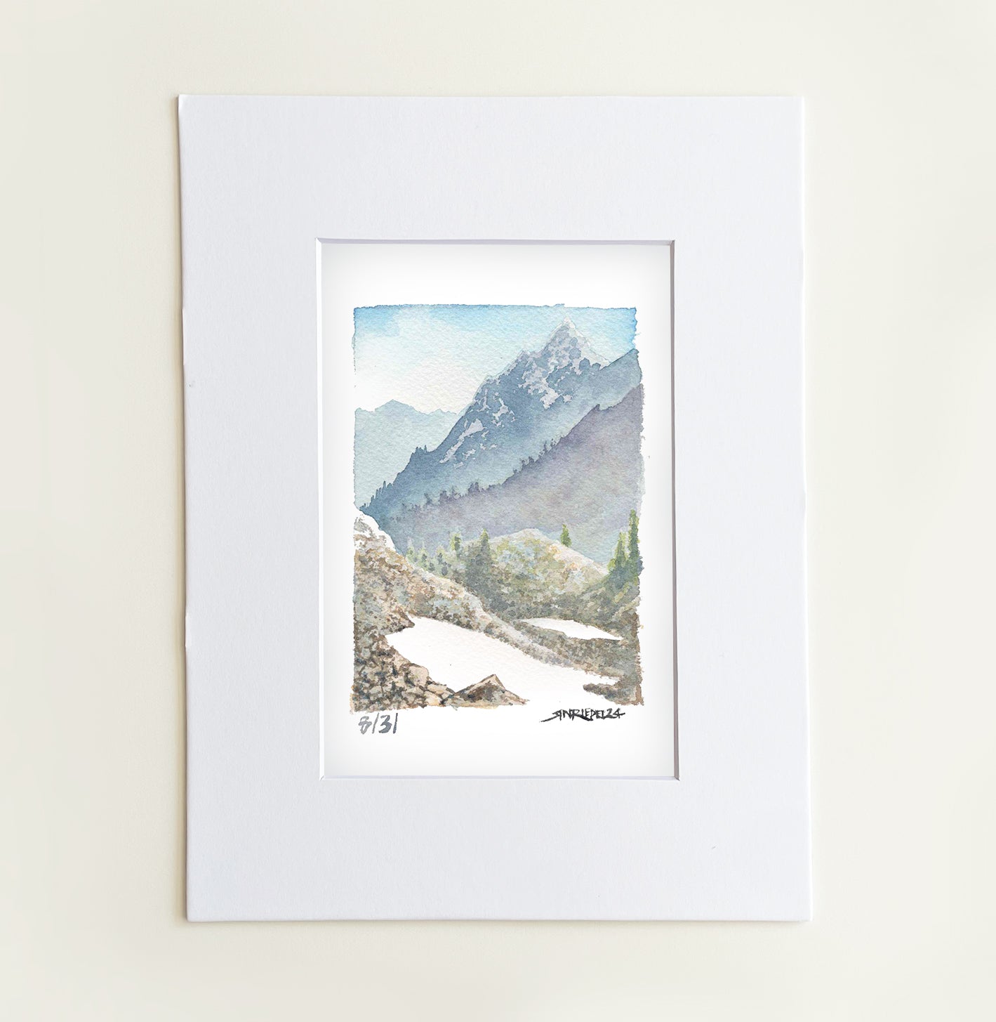 "Spider Glacier" - Watercolor Print - 8x10