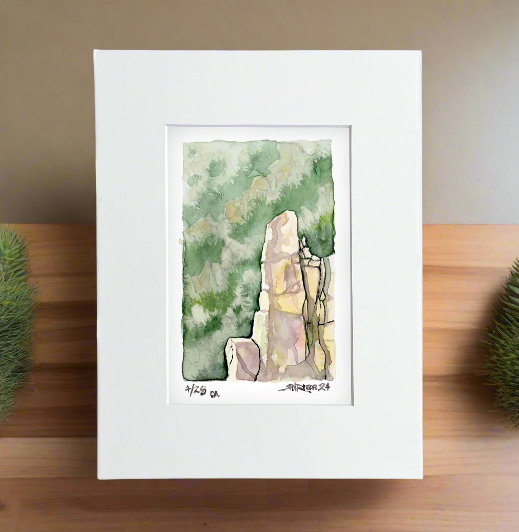 “Trail Sentinel” - 8x10 Watercolor Print | Painted on the Pacific Crest Trail
