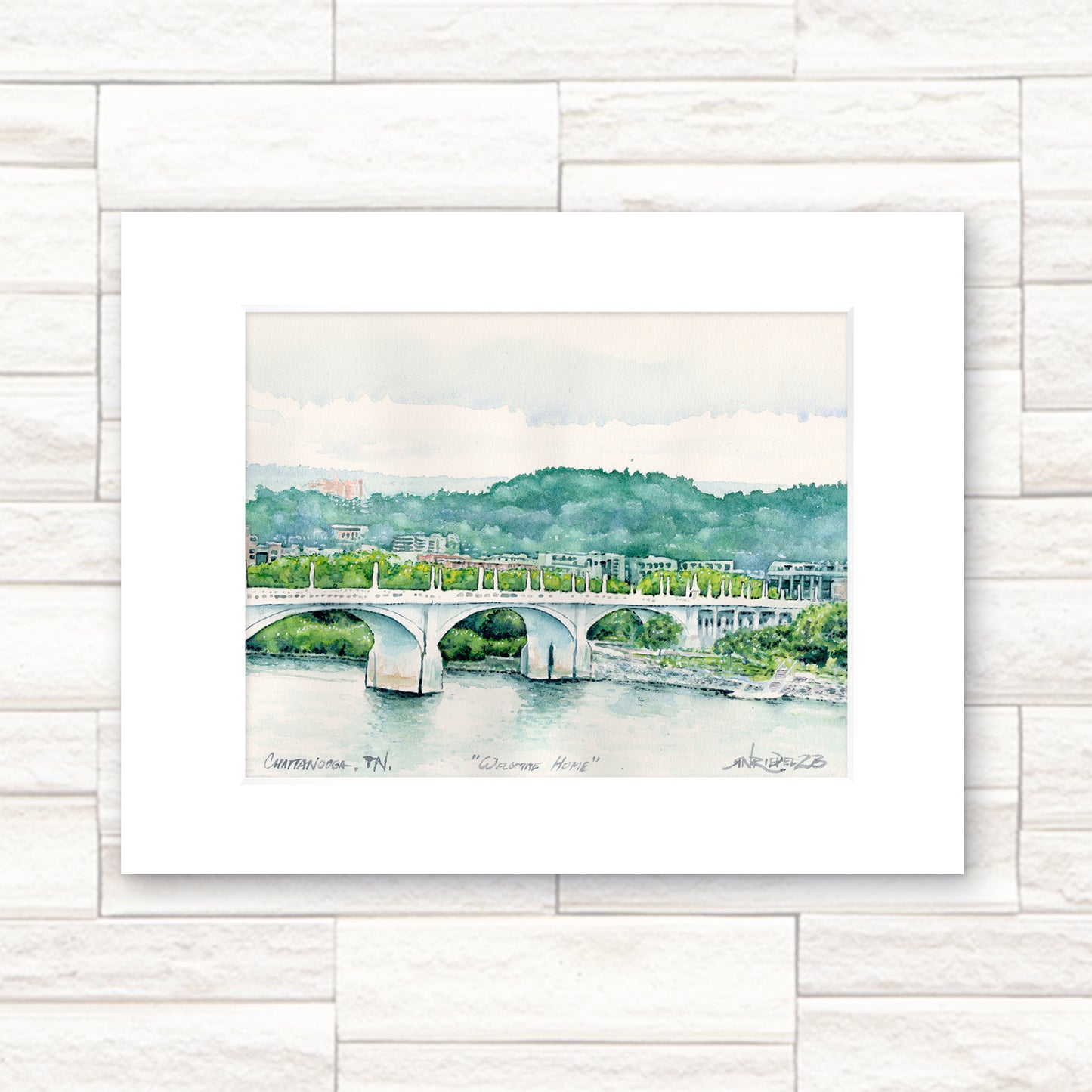 "Welcome Home"-11x14 Watercolor Print | Chattanooga, Tennessee Watercolor Print
