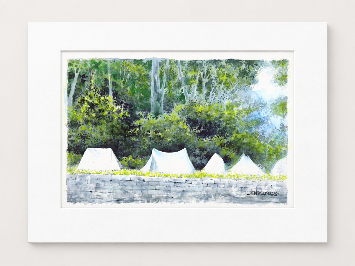 Trail Days — Cascade Locks, 2026 | PCT Watercolor Art Print