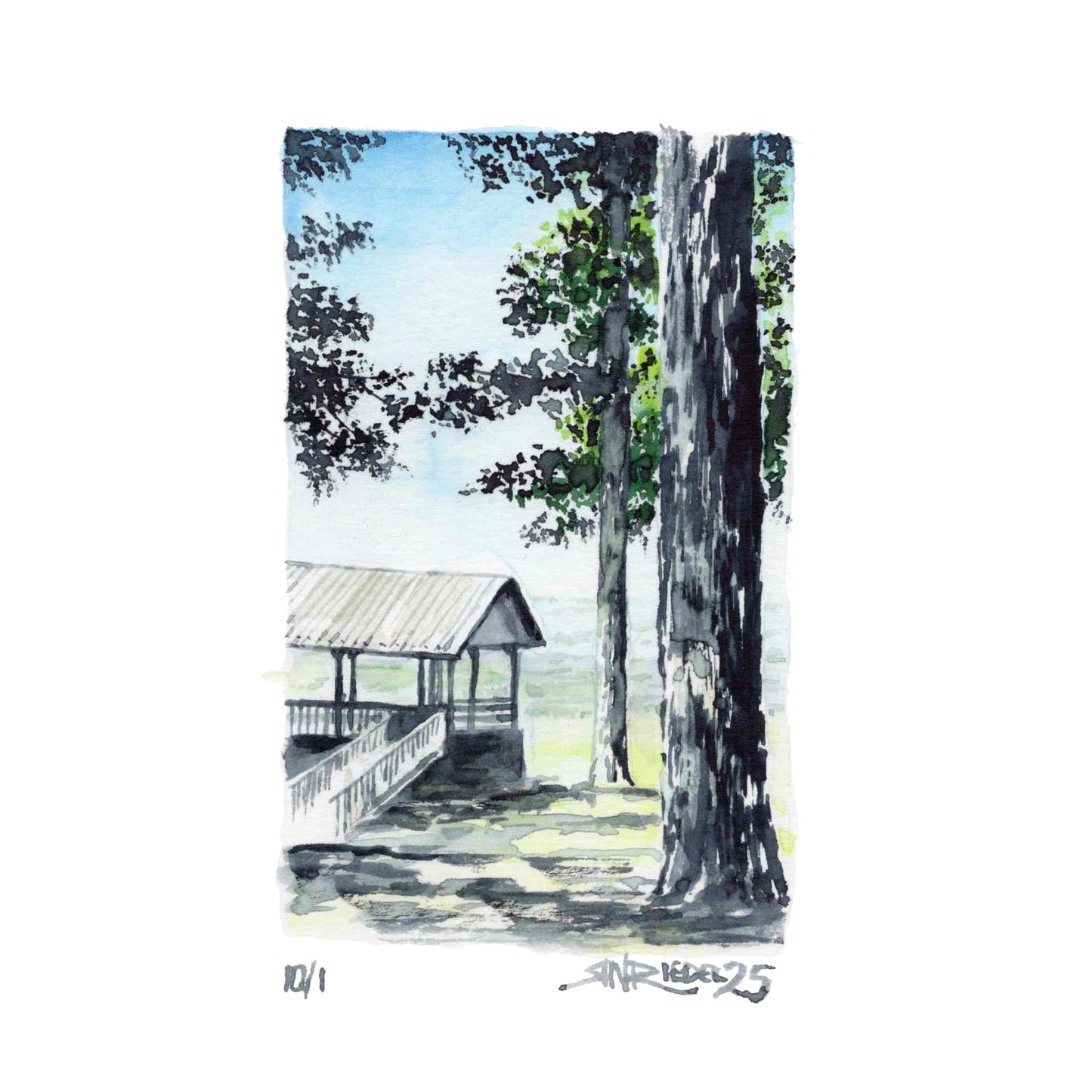 "Picnic in Maryland” - 8x10 Watercolor Print | Appalachian Trail Inspired Art